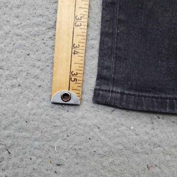 Vintage Elizabeth and James Straight Leg Jeans Womens 12-31 Black Denim Stretch - Picture 5 of 6
